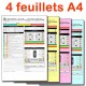 50 Liasses autocopiantes 4 feuillets A4 imprimées 